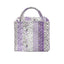purple and white floral tote hand bag 