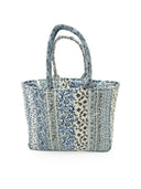 Paige Patchwork Stripe Blue Quilted Handbag