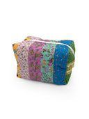 Paige Patchwork Stripe Jewels Quilted Makeup Bag