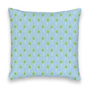 Palm Tree Icon Maya Blue Quilted 20" Pillow