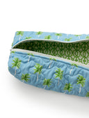 Palm Tree Icon Maya Blue Quilted Hot Tools Bag