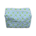 Palm Tree Icon Maya Blue Quilted Makeup Bag