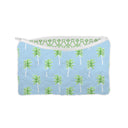 Palm Tree Icon Maya Blue Quilted Makeup Bag