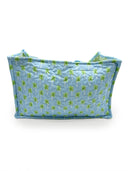 Palm Tree Icon Maya Blue Quilted Tote