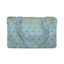 Palm Tree Icon Maya Blue Quilted Tote