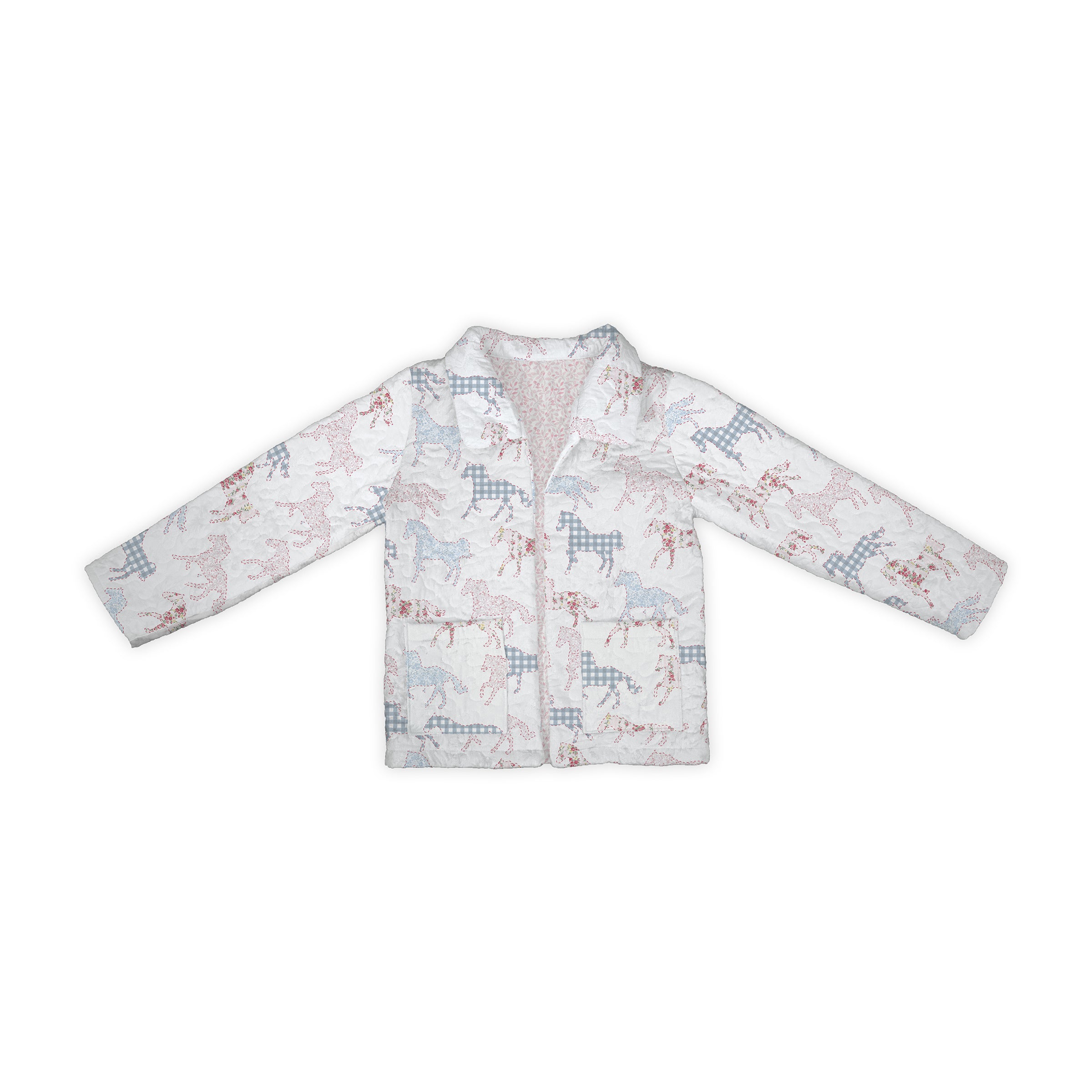 Patchwork Gallop White Quilted Jacket – Ida Mae Home