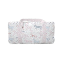 Patchwork Gallop White Quilted Weekender Duffle Bag