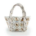 Petal Pups White Zipper Tote Bag