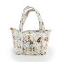 Petal Pups White Zipper Tote Bag