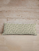 Picnic Floral Green Quilted Oblong 14" x33" Pillow