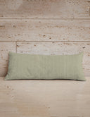 Picnic Floral Green Quilted Oblong 14" x33" Pillow