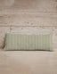 Picnic Floral Green Quilted Oblong 14" x33" Pillow
