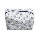 Picnic Floral Navy Quilted Makeup Bag