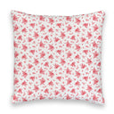 Picnic Floral Red Quilted 20" Pillow