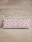 Picnic Floral Red Quilted Oblong 14" x33" Pillow
