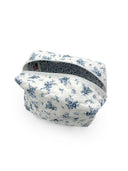 Picnic Floral Navy Quilted Makeup Bag