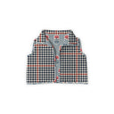 Erin and Ben Co. Garden Check Navy Cate Vest