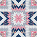 Adeline Patchwork Americana Makeup Bag