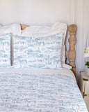Aledo Toile Light Blue Quilt