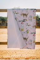 Christmas Pups Pink Quilt