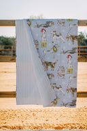 Christmas Pups Blue Quilt