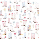 Daisy Boots Patchwork White Zipper Tote Bag