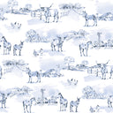 Donkey Toile Blue Baby Blanket