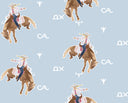 Casey Cowgirl Patchwork Blue Quilted Makeup Bag