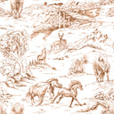 Buffalo Toile Brown Baby Blanket