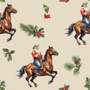 Cowboy Christmas Quilted Weekender Duffle Bag