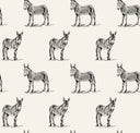 Donkey Icon Linen / Black Zipper Tote Bag