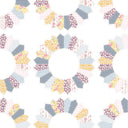 Dresden Patchwork Pastel Quilted Travel Case
