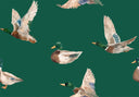 Mallory Ducks Green Zipper Tote Bag