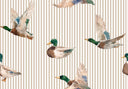 Mallory Ducks Linen Quilted Tote