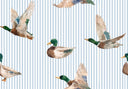 Mallory Ducks Blue Zipper Tote Bag