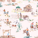 Retro Cowboy Pink Baby Blanket