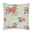 Erin and Ben Co. Zara Floral Linen Quilted 20" Pillow