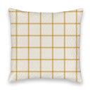 Erin and Ben Co. Farmhouse Check Gold Quilted 20" Pillow