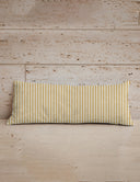 Erin and Ben Co. Farmhouse Check Gold Quilted Oblong 14" x33" Pillow