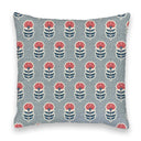 Erin and Ben Co. Sadie Floral Icon Blue Quilted 20" Pillow