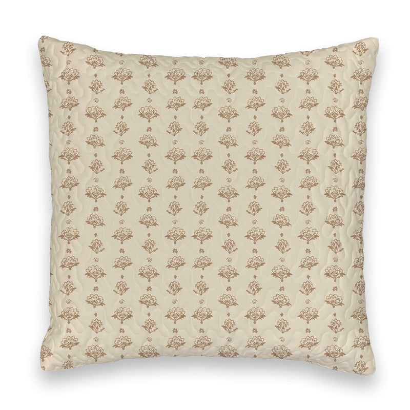 Erin and Ben Co. Chestnut Garden Brown Quilted 20" Pillow