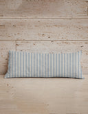 Erin and Ben Co. Paige Floral Blue Quilted Oblong 14" x33" Pillow