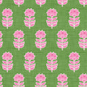 Esme Floral Green Zipper Tote Bag