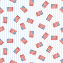 Flag Drift Blue Quilted Makeup Bag