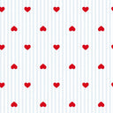 Hearts and Stripes Blue Weekender Duffle Bag