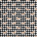 Dachshund Gingham Game Day Black/Red Shorty Pajama Set