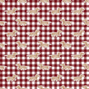 Dachshund Gingham Game Day Maroon Quilted Handbag