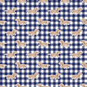 Dachshund Gingham Game Day Royal Blue Hot Tools Bag