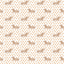 Dachshund Dots Game Day Orange Quilted Travel Case