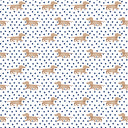 Dachshund Dots Game Day Royal Blue Quilted Tote